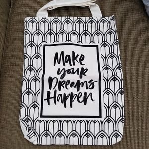 Make Your Dreams Happen Canvas Book Bag